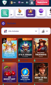 Spielangebot bei Safecasino in Österreich